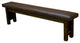 Barnwood Style Timber Peg Upholstered Bench, Driftwood, 3 Foot, Quarter Espresso