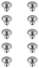 KB2007-NK-10PK Garlande 1.2" Mushroom Knob, Set of 10, Brushed Nickel