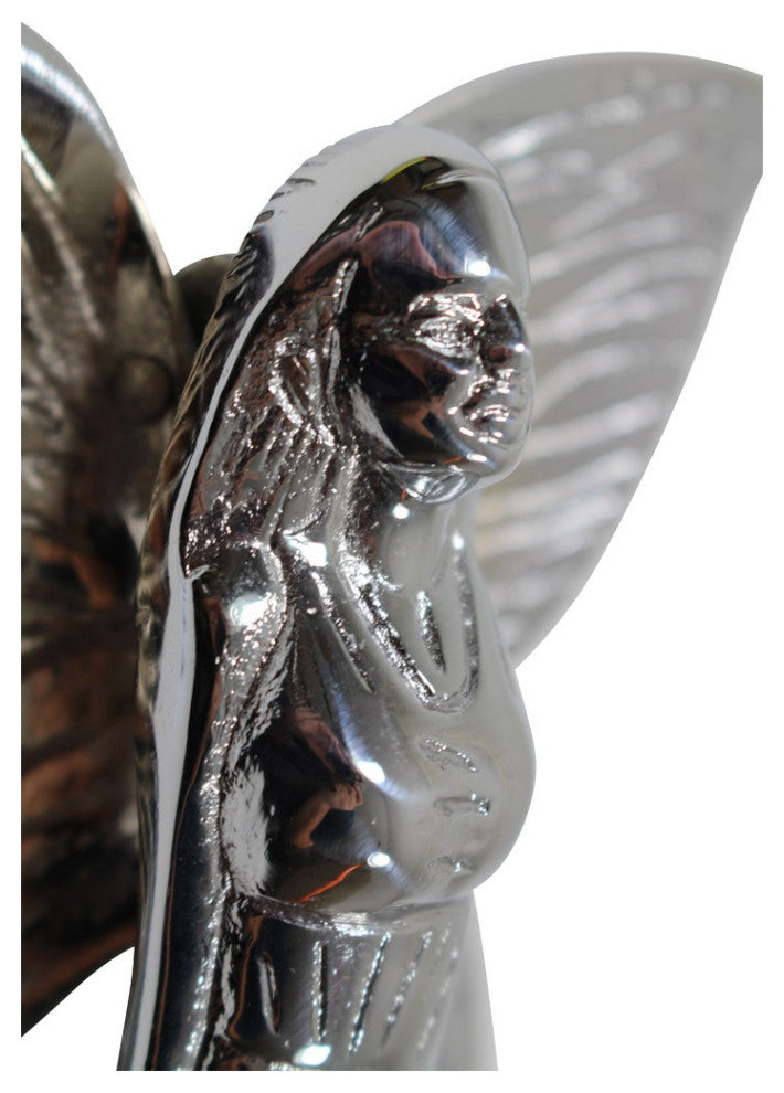 Flower Fairy Chrome Plated Brass Door Knocker with Hardware Renovators Supply