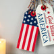19.5"H Wooden Patriotic/Americana Doorknob Hanging Decor