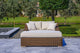 Milo 79x59" Patio Wicker Aluminum Frame Extra Large Double Sun Lounger, Brown