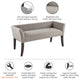 Madison Park Flared Low Arm Low Back Accent Bench Chair, Grey