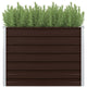 vidaXL Garden Raised Bed Brown 39.4"x15.7"x30.3" Galvanized Steel