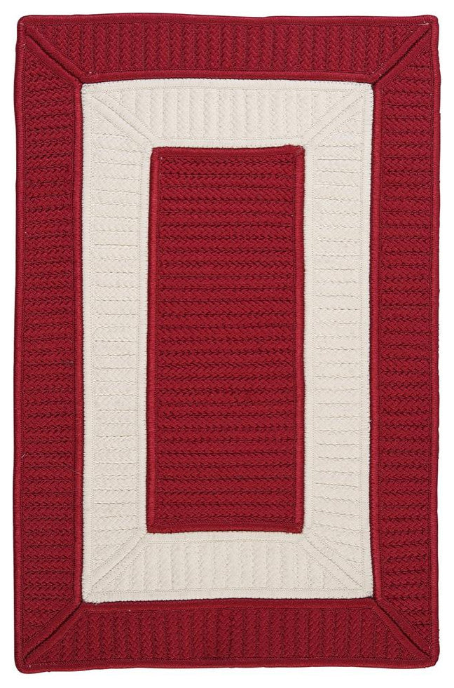 Colonial Mills Rope Walk CB97 Red Indoor/Outdoor Area Rug, Rectangular 8'x11'