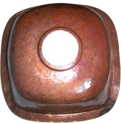 Undermount Hammered Natural Bar Copper Sink II