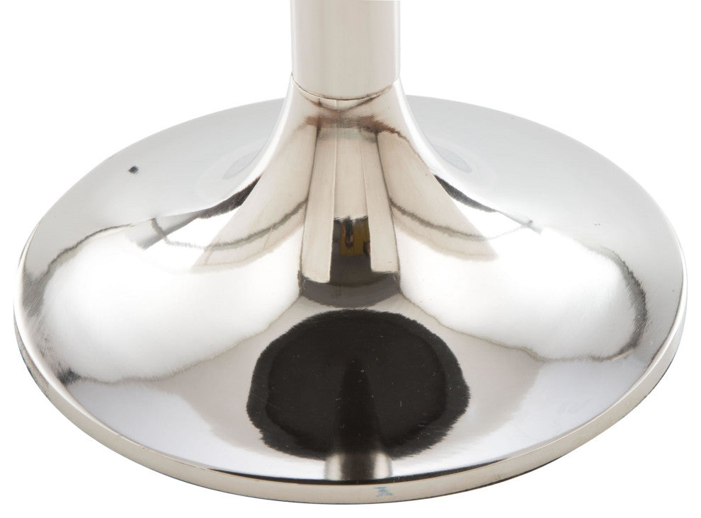 Sofa Side Table, Round, Aluminum, Metal, Silver, Lounge Cafe Lobby Hospitality