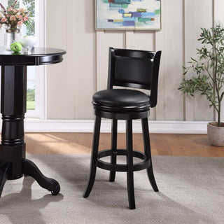 Augusta Swivel Bar Stool, Black