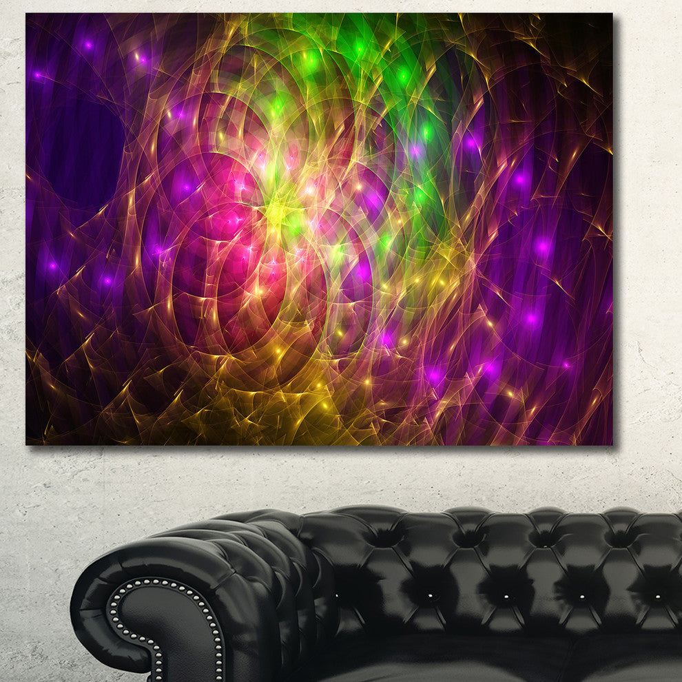 Purple Green Symphony of Colors, Oversized Abstract Canvas Art Print, 60x40