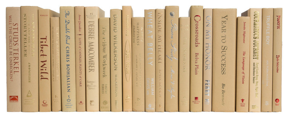 Decorative Books - Sandalwood - Tan Books By The Foot