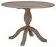 Bowery Hill Transitional Wood Drop Leaf Dining Table in Antique Rustic Brown