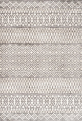 Ifrane Berber Geometric Stripe Runner Rug, Gray/Cream, 5x8