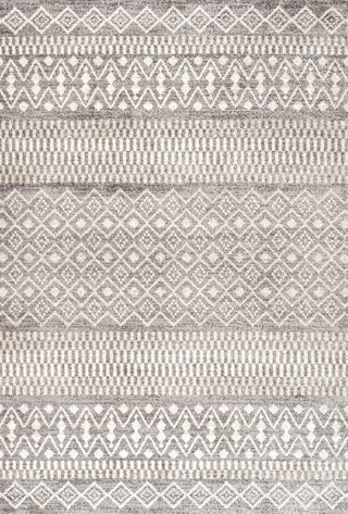 Ifrane Berber Geometric Stripe Runner Rug, Gray/Cream, 5x8