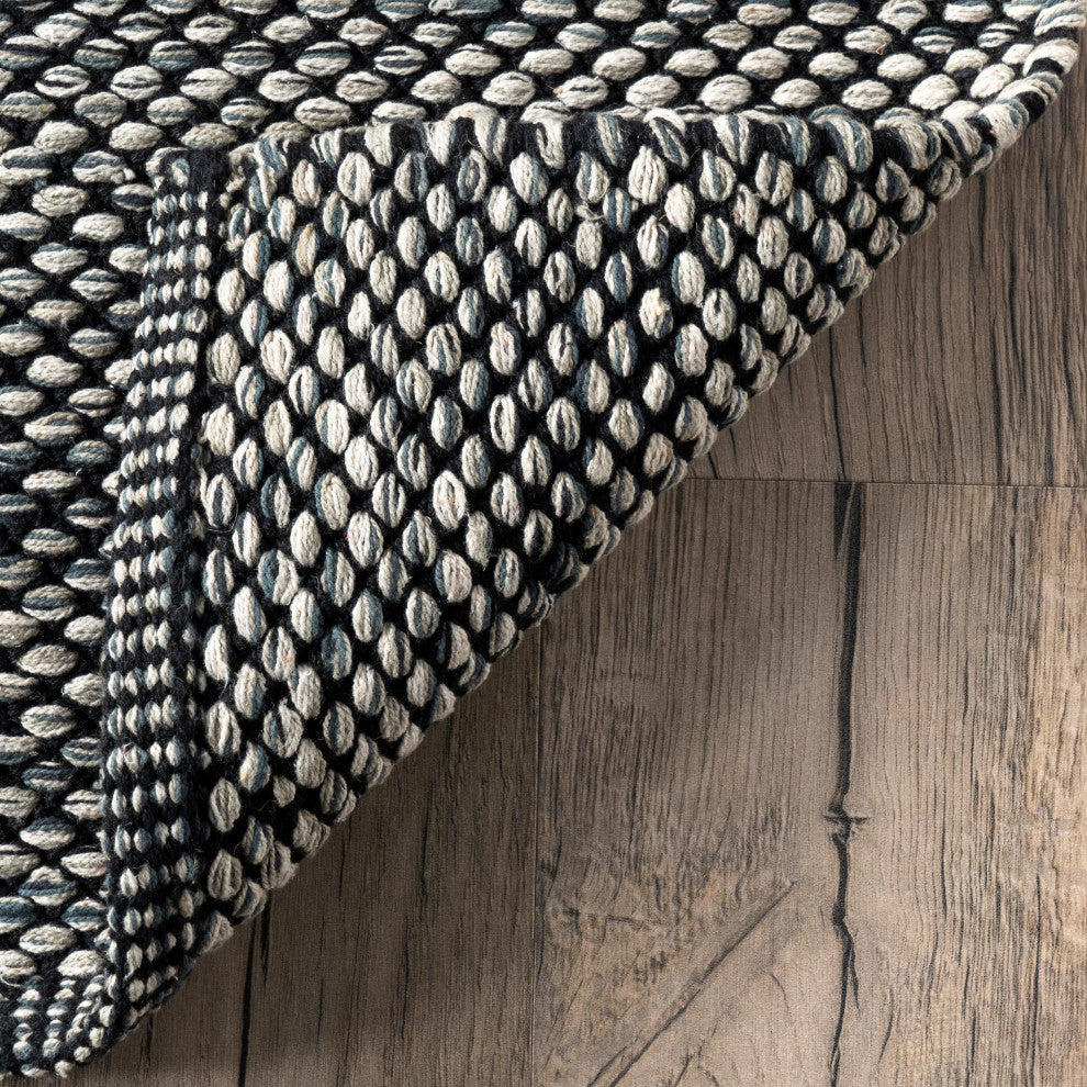 Nuloom Handwoven Solid Area Rug, Grey 8'6"x11'6"