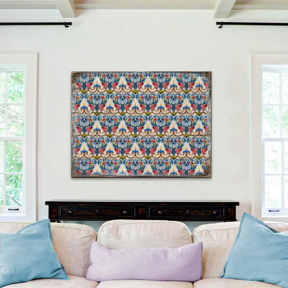 Decorative Pattern Wooden Block, 36 X 24