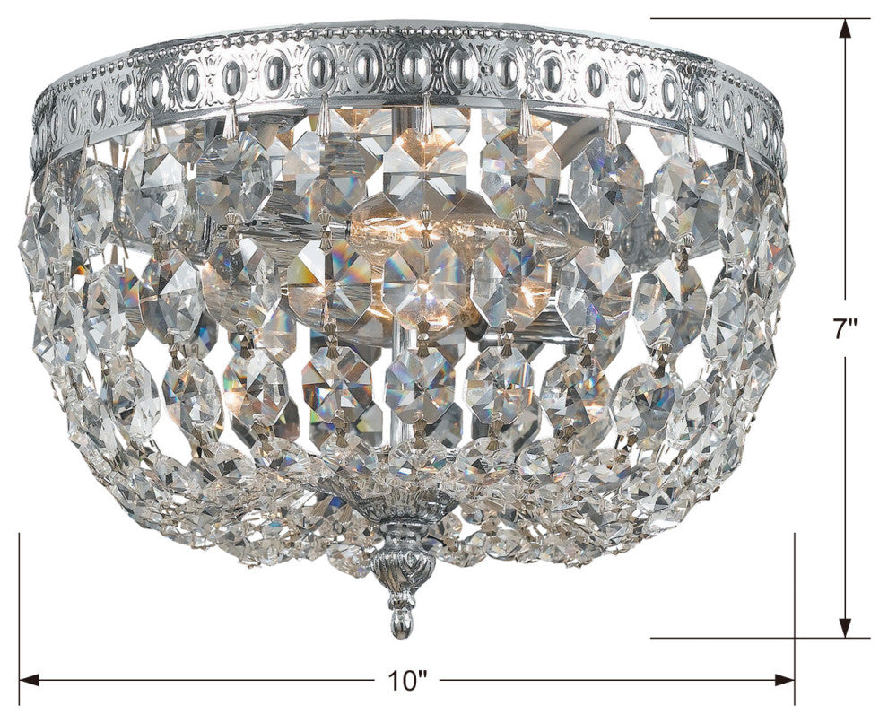 Crystorama Lighting Group 710-CL-MWP Ceiling Mount 2 Light 10\"W - English
