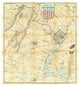 "Army Map of The Seat of War In Virginia, 1862" Paper Art, 17"x18"