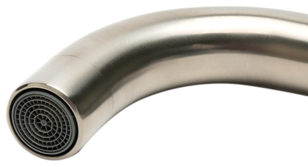 AB1035-BN Brushed Nickel 8" Widespread Wall-Mounted Cross Handle Faucet