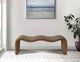 Willow Upholstered Bench, Brown, Vegan Leather
