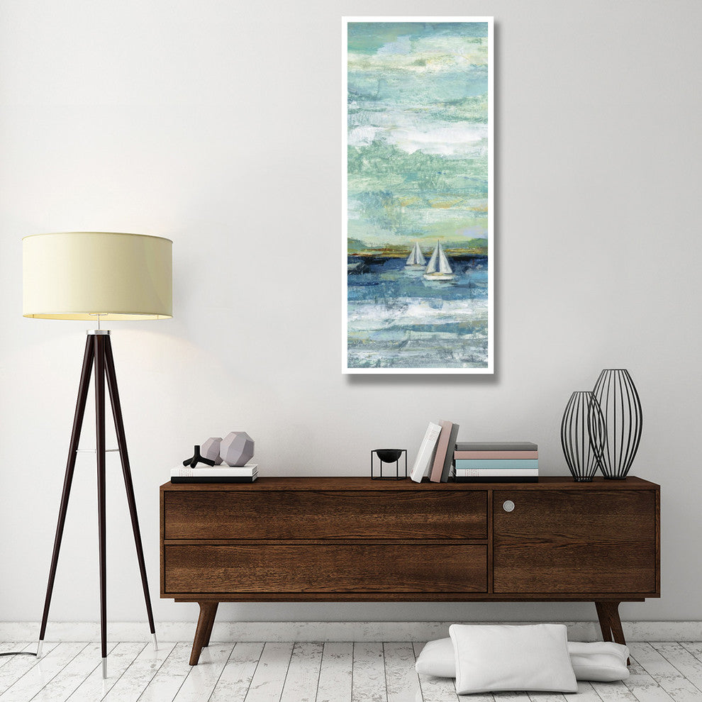 "Calm Lake Panel II" Digital Paper Print by Silvia Vassileva, 26"x62"