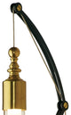 Otto Sconce, Brass w/ Black Finish, Clear Glass with Frosted Diffuser