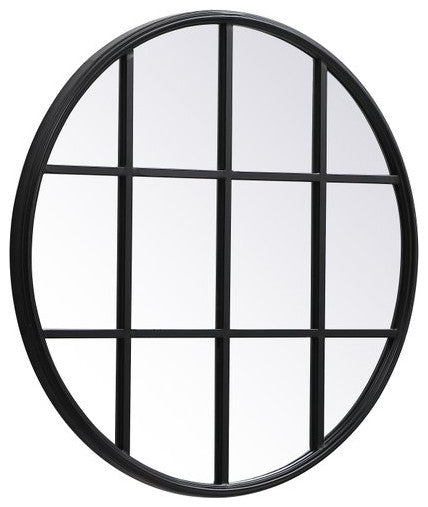 Midcentury Modern Black Decorative Mirror
