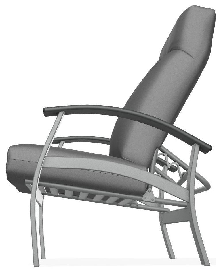 Belle Isle Cushion Outdoor Adjustable Back Chair, Dazzle/Graphite