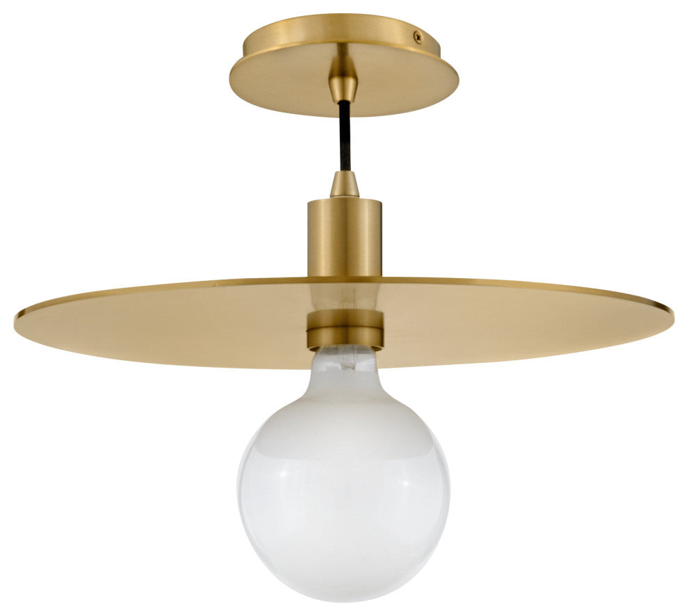 Lark Lulu 15" Large Convertible Pendant Light, Lacquered Brass