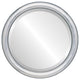 Pasadena Framed Round Mirror, Silver Leaf With Brown Antique, 19"x19"