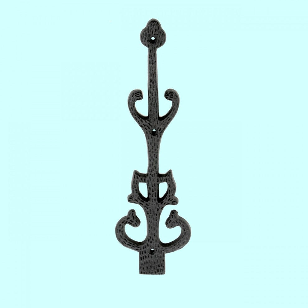 Black Dummy Strap Hinge 11" L Wrought Iron Faux Hinge Ornate Rust Resistant
