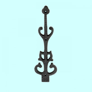 Black Dummy Strap Hinge 11" L Wrought Iron Faux Hinge Ornate Rust Resistant