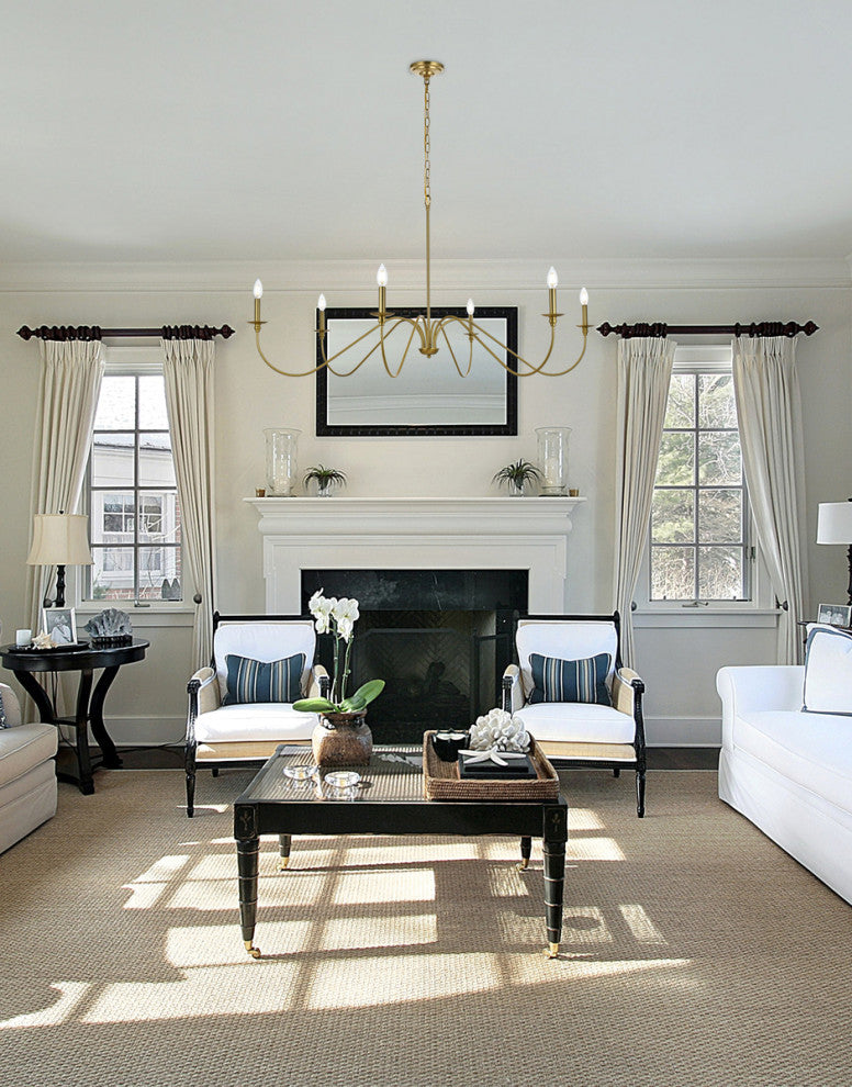 Living District Rohan 54" Chandelier in Satin Gold