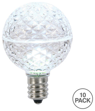 Vickerman Xled17G55-10 G50 Led Cool White Faceted Replacement Bulb