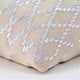 Ivory Throw Pillow Covers 16"x16" Velvet, Crystal Argyle