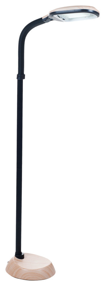 Full Spectrum Sunlight Therapy Floor Lamp by Lavish Home, Light Woodgrain