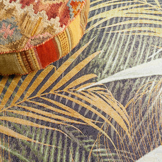 Safavieh Barbados Collection Indoor-Outdoor, BAR549 Rug, Black/Green/Gold, 6'6" Square