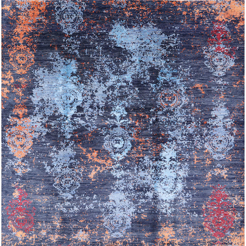 Ahgly Company Indoor Square Mid-Century Modern Area Rugs, 7' Square
