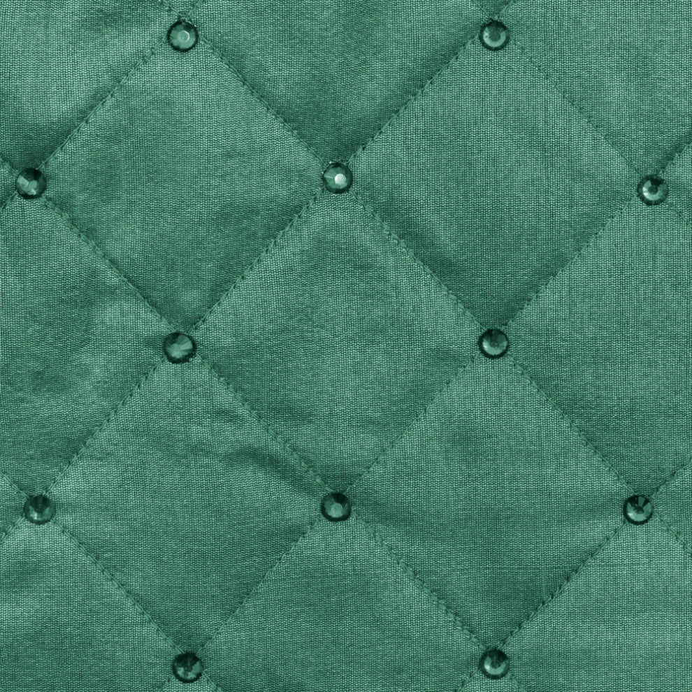 Vickerman Qtx190552 52" Green Quilt Stitch Jewel Christmas Tree Skirt