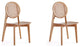 Manhattan Comfort Versailles Dining Chair, Nature, Set of 2