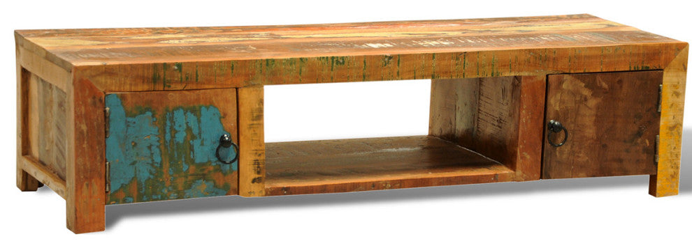 vidaXL TV Stand TV Unit Sideboard Cupboard with 2 Doors Reclaimed Wood Vintage