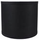 Classic Drum Smooth Linen Lamp Shade, Black, 8"