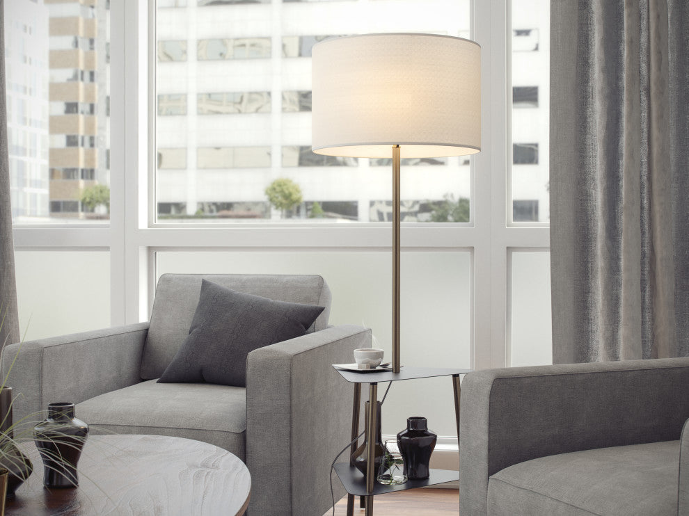 Kenroy 35344AB 1-Light Floor Lamp, Viviene