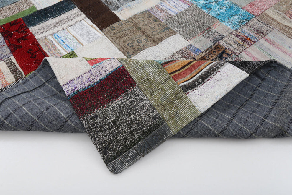 Rug N Carpet - Handmade Turkish 5' 7'' x 7' 10'' Vintage Patchwork Kilim Rug