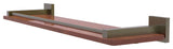 Montero 22" Solid Wood Shelf with Gallery Rail, Antique Brass