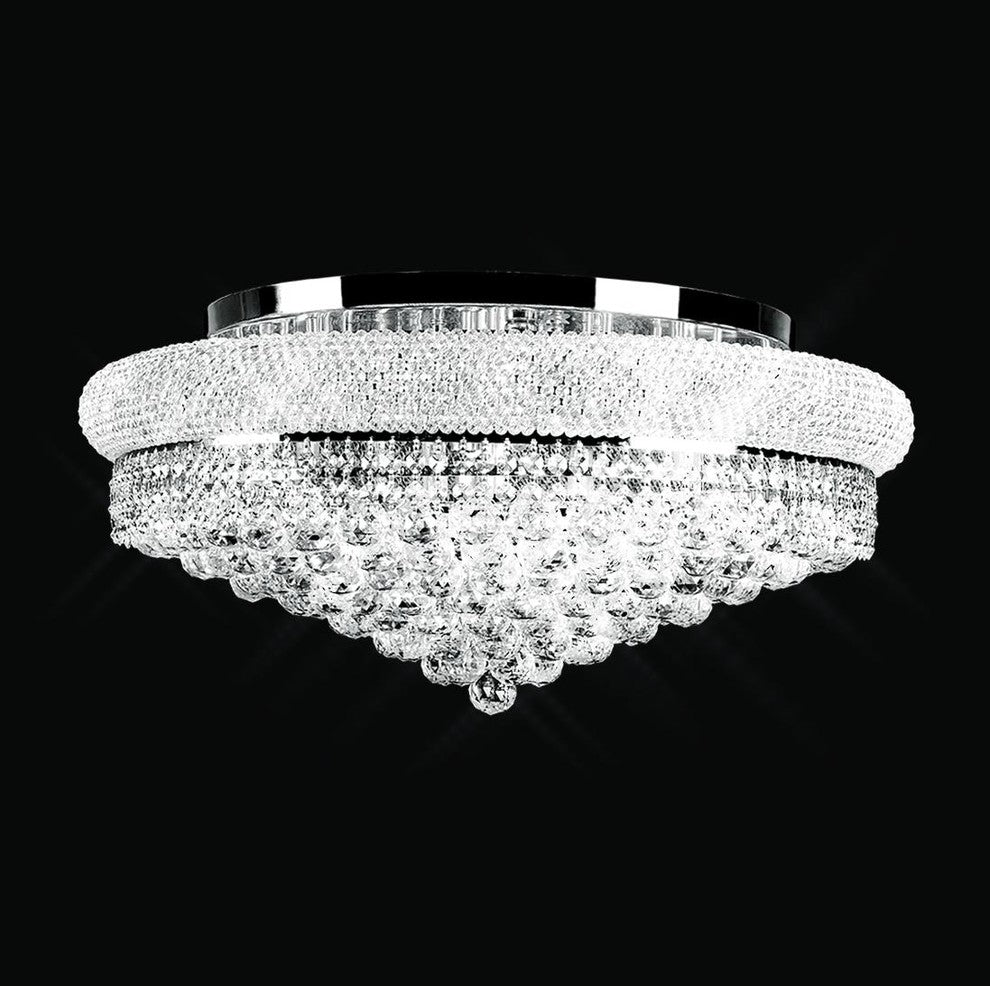 Artistry Lighting Primo Collection Flush Mount Chandelier 16x08, Chrome