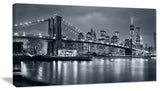 "Panorama New York City at Night" Canvas Print