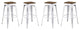 Promenade Bar Stool Set of 4-White