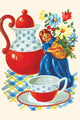 Tabletop Tea Setting - Fine Art Giclee Print 24" x 36"