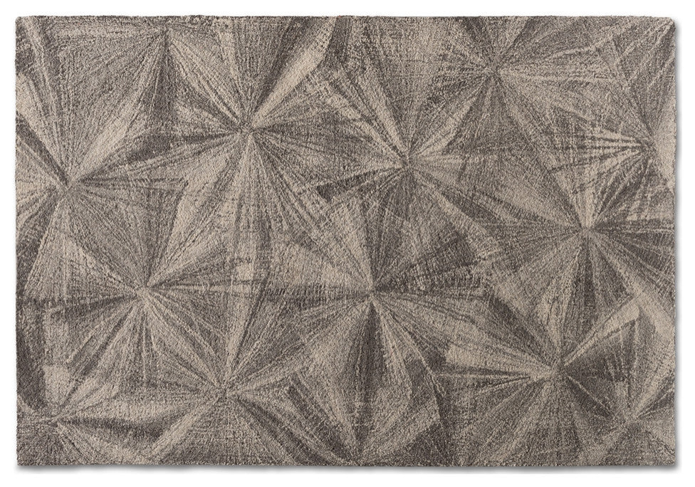 Modern and Contemporary Grey Hand-tufted Wool Area Rug