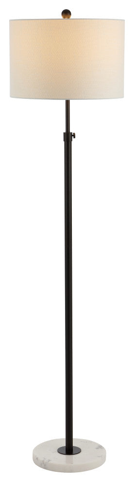 June Adjustable Metal/Marble LED Floor Lamp, Oil Rubbed Bronze