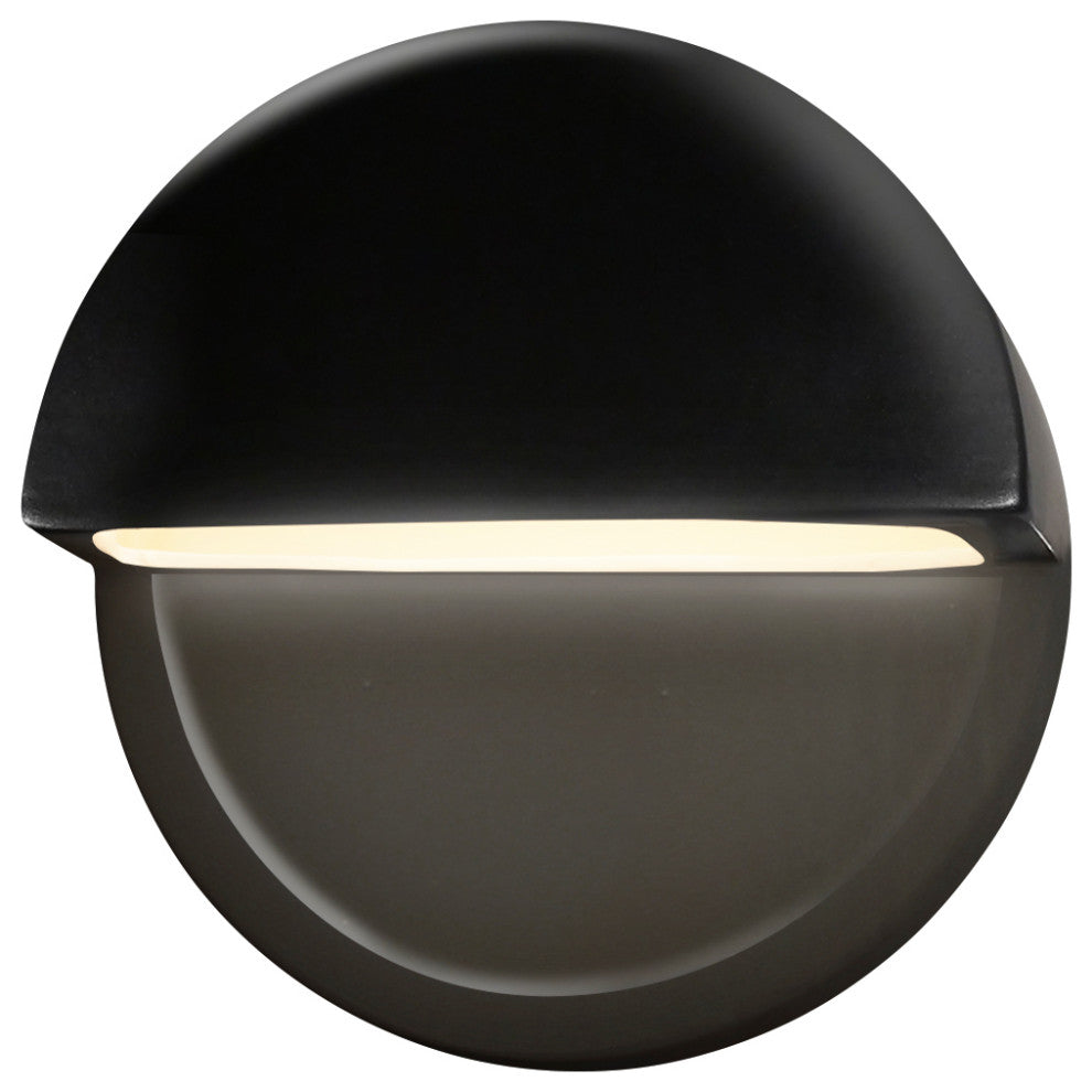 Ambiance ADA Dome LED Wall, Closed Top, Gloss Black With Matte White Internal